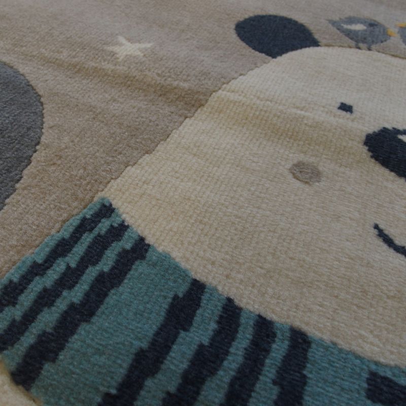 Tapis rond - diam 120cm - Enfant beige et gris RICHIE par Balta