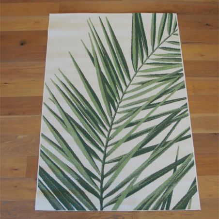 Tapis de salon - 140x200cm - Animal / Végétal vert fond écru STAR par Balta Tapis de salon - 140x200cm - Animal / Végétal vert fond écru STAR par Balta