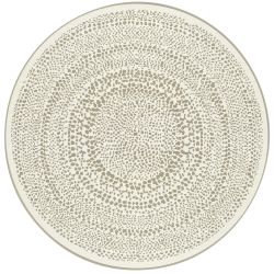 Tapis rond - diam 120cm - Uni / Faux-uni écru et bleu ESSENZA par Balta