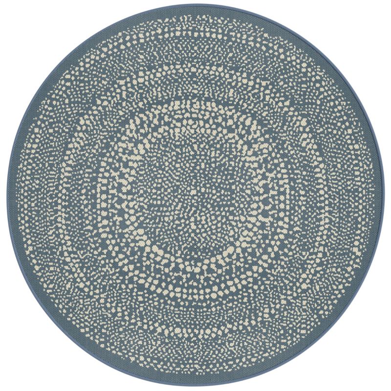 Tapis rond - diam 120cm - Uni / Faux-uni gris et blanc ESSENZA par Balta