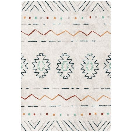 Tapis de salon - 120x170cm - Ethnique / Berbére écru et multico SHERPA par Balta