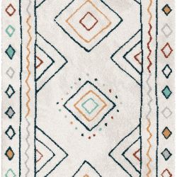 Tapis de salon - 120x170cm - Ethnique / Berbére écru et multico SHERPA par Balta