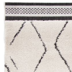 Tapis de salon - 120x170cm - Ethnique / Berbére écru et noir FARA par Balta
