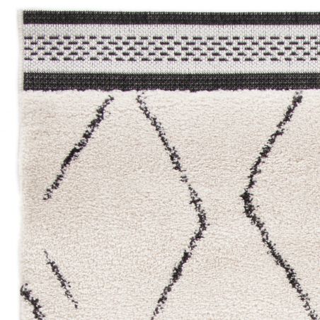 Tapis de salon - 120x170cm - Ethnique / Berbére écru et noir FARA par Balta Tapis de salon - 120x170cm - Ethnique / Berbére écru et noir FARA par Balta