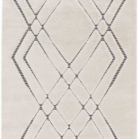 Tapis de salon - 160x230cm - Ethnique / Berbére écru et noir FARA par Balta Tapis de salon - 160x230cm - Ethnique / Berbére écru et noir FARA par Balta