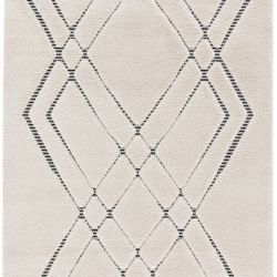 Tapis de salon - 200x290cm - Ethnique / Berbére écru et noir FARA par Balta