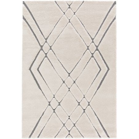Tapis de salon - 200x290cm - Ethnique / Berbére écru et noir FARA par Balta Tapis de salon - 200x290cm - Ethnique / Berbére écru et noir FARA par Balta