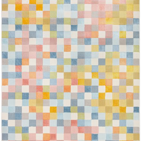 Tapis de salon - 135x200cm - Contemporain bleu et jaune BLOOM par Osta