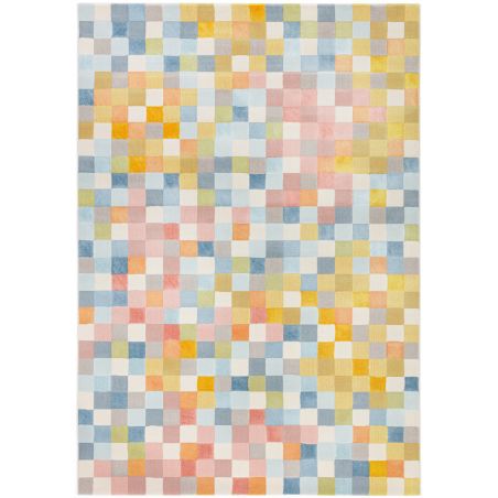 Tapis de salon - 135x200cm - Contemporain bleu et jaune BLOOM par Osta
