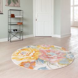 Tapis rond - diam 160cm - Classique bleu et jaune BLOOM par Osta