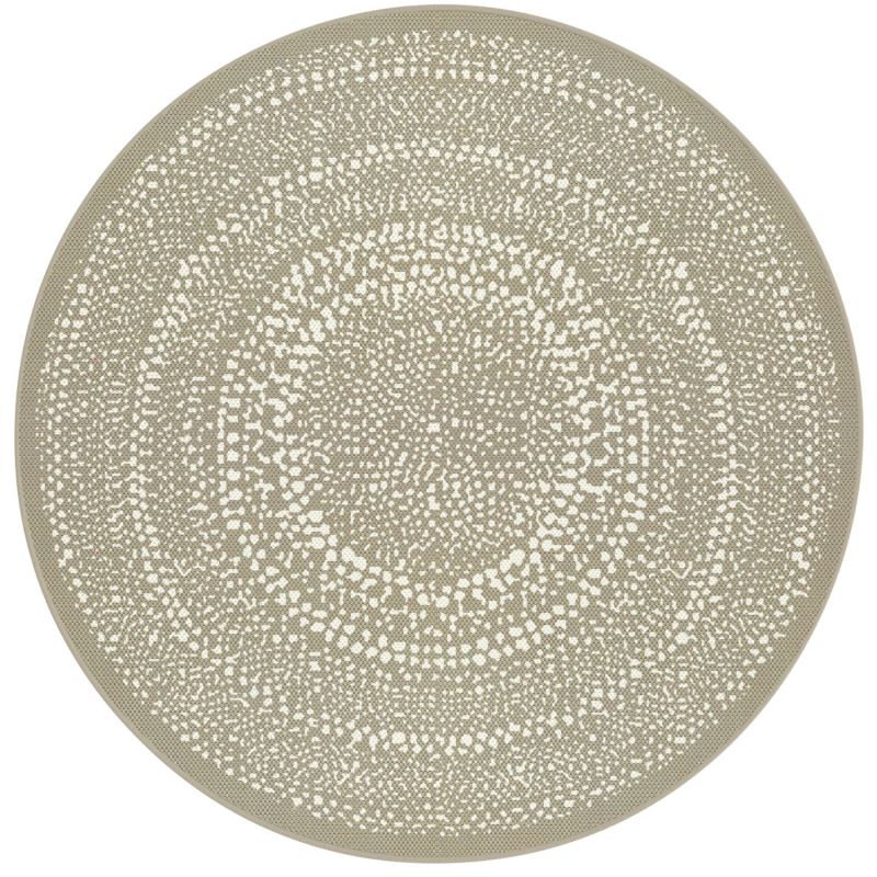 Tapis rond - diam 120cm - Uni / Faux-uni taupe ESSENZA par Balta