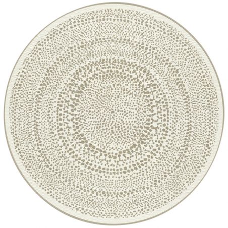 Tapis rond - diam 120cm - Uni / Faux-uni écru et beige ESSENZA par Balta
