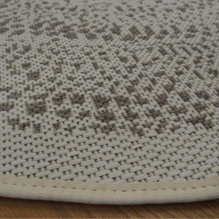 Tapis rond - diam 120cm - Uni / Faux-uni écru et beige ESSENZA par Balta
