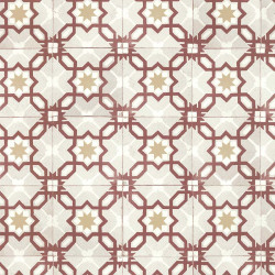 Papier peint vinyle sur intissé graphique rouge et camel RETRO VINTAGE - Géométrique par Lutèce - 51170210-1
