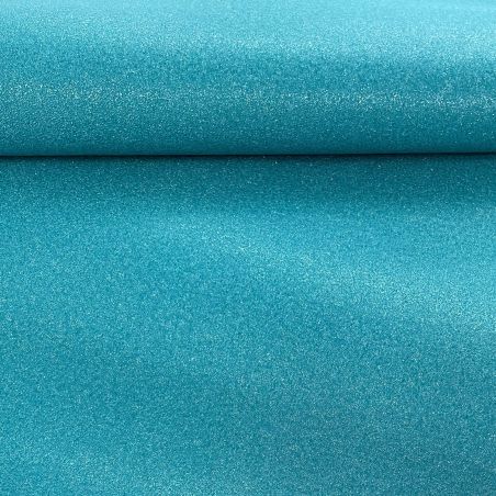Papier peint vinyle expansé sur intissé uni pailleté turquoise UNI GLITTER - Essentiel par Erismann - 02403-18