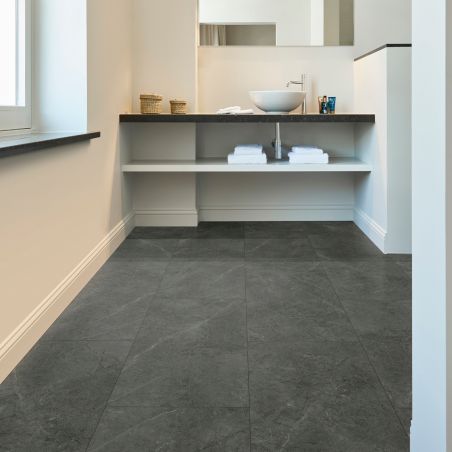 Sol Vinyle/PVC - Dalle clipsable - carrelage gris ardoise DOME - Ceratouch Coretec par US Floors Sol Vinyle/PVC - Dalle clipsable - carrelage gris ardoise DOME - Ceratouch Coretec par US Floors