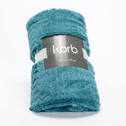 Plaid uni jade - 130x170cm - CHEVRON par Amadeus