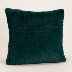 Coussin uni émeraude - 40x40cm - CHEVRON par Amadeus