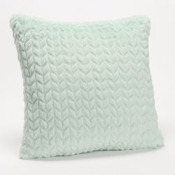 Coussin uni vert d'eau - 40x40cm - CHEVRON par Amadeus