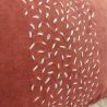 Coussin ethnique terre de sienne et écru - 30x70cm - VELOURS GRAIN par Amadeus