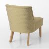 Fauteuil art déco jaune et nacre - 70x50x60cm - DABA par Amadeus