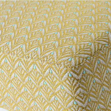 Fauteuil art déco jaune et nacre - 70x50x60cm - DABA par Amadeus