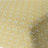 Fauteuil art déco jaune et nacre - 70x50x60cm - DABA par Amadeus