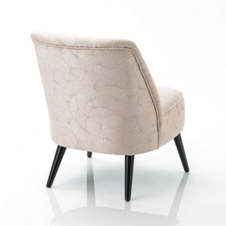 Fauteuil classique rose et beige - 73x57x70cm - COLETTE par Amadeus
