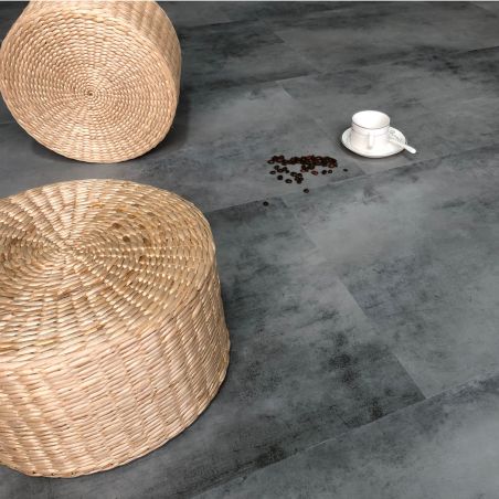 Sol Vinyle/PVC - Dalle clipsable - carrelage gris clair PACIFIC LIMESTONE MEDIUM - Rigicore click 5.5 par Contesse Sol Vinyle/PVC - Dalle clipsable - carrelage gris clair PACIFIC LIMESTONE MEDIUM - Rigicore click 5.5 par Contesse