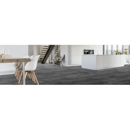 Sol Vinyle/PVC - Dalle clipsable - carrelage gris clair PACIFIC LIMESTONE MEDIUM - Rigicore click 5.5 par Contesse Sol Vinyle/PVC - Dalle clipsable - carrelage gris clair PACIFIC LIMESTONE MEDIUM - Rigicore click 5.5 par Contesse