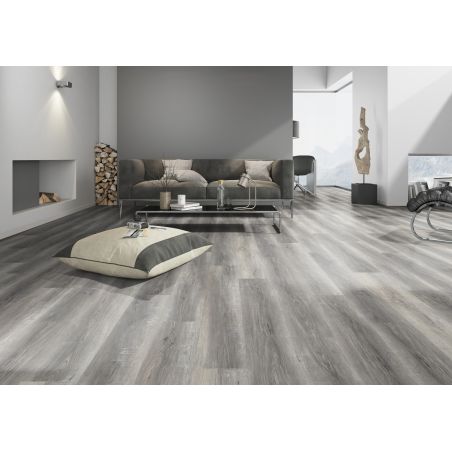 Sol Vinyle/PVC - Lame clipsable - parquet chêne gris PURE - Solid Click 30 par OneFlor Sol Vinyle/PVC - Lame clipsable - parquet chêne gris PURE - Solid Click 30 par OneFlor