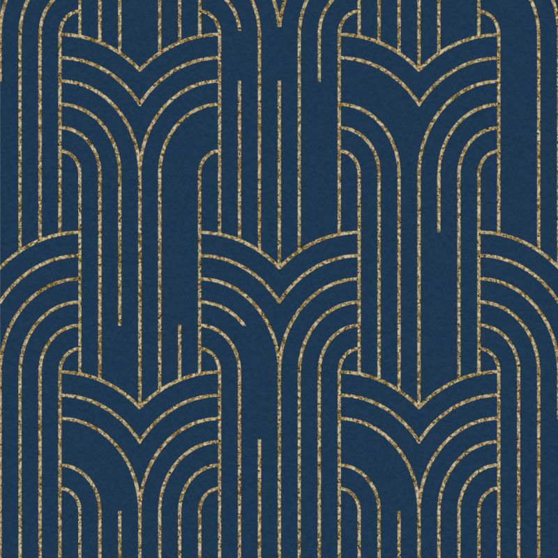 Papier peint vinyle sur intissé graphique doré pailleté et gris anthracite DIAMONDS - Imprim'Luxe par Ugepa - M42101