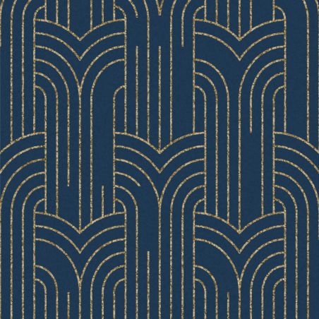 Papier peint vinyle sur intissé graphique doré pailleté et gris anthracite DIAMONDS - Imprim'Luxe par Ugepa - M42101
