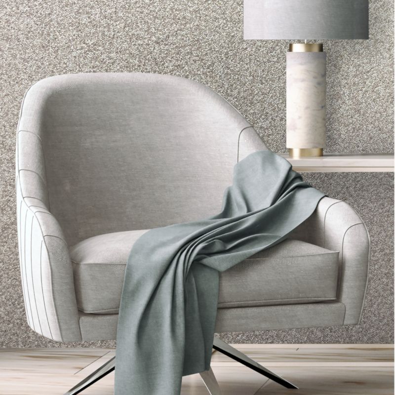 Papier peint vinyle sur intissé uni pailleté gris DIAMONDS - Imprim'Luxe par Ugepa - M41507