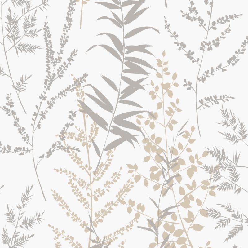 Papier peint vinyle sur intissé végétal gris ecu et beige DEVON - Imprim'Luxe par Ugepa - L73407