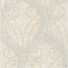 Papier peint vinyle sur intissé classique gris clair et doré pailleté MONTECRISTO -par Lutèce - 51157606
