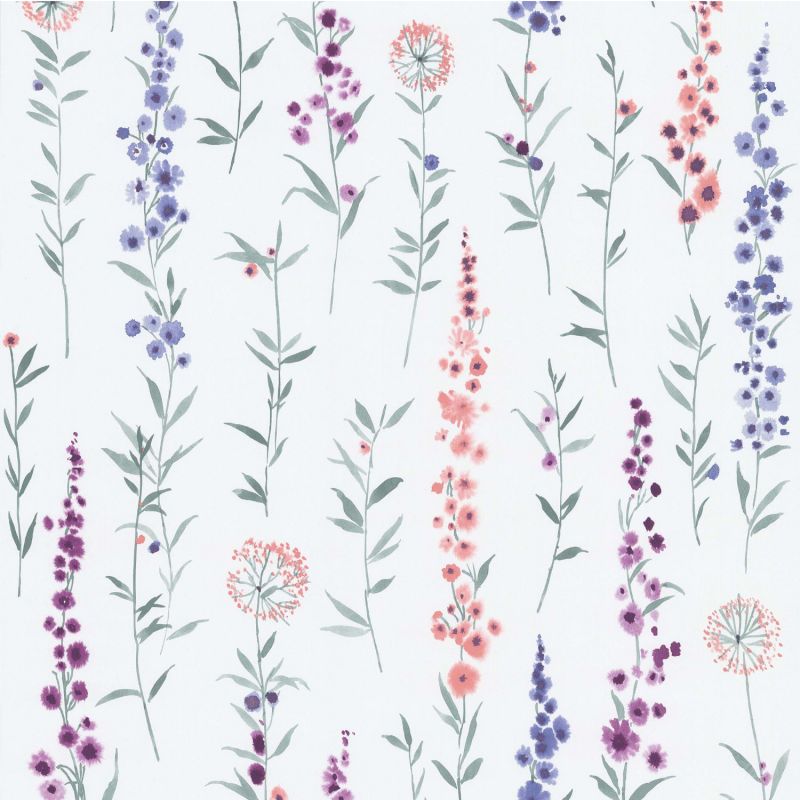 Papier peint intissé floral vert d'eau et blanc cassé SERENITE -par Lutèce - 11180303