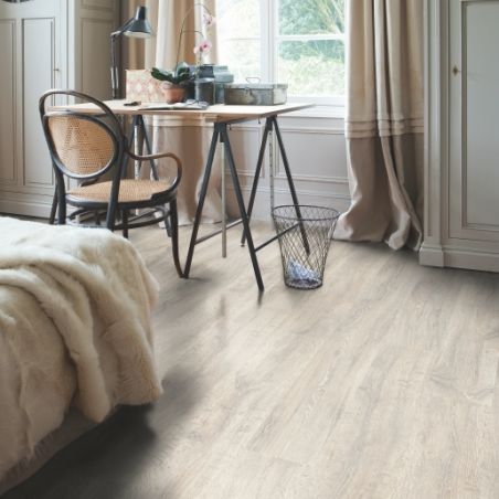 Sol Stratifié CHÊNE VIEILLI PATINÉ BLANC CLM1653 - Classic par Quick Step