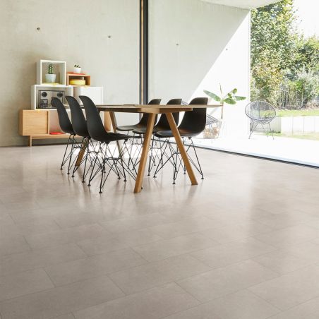 Sol Vinyle/PVC - Dalle clipsable - carrelage gris clair USTICA - Ceratouch Coretec par US Floors Sol Vinyle/PVC - Dalle clipsable - carrelage gris clair USTICA - Ceratouch Coretec par US Floors