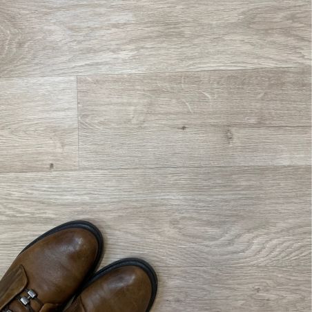Sol Vinyle/PVC - 4m - parquet blanchi CHAMBORD - Exclusive par Sol Color