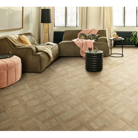 Sol Vinyle/PVC - 4m - parquet pose diagonale naturel MOCHA 532 - Super Ultimate par IVC
