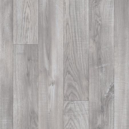 Sol Vinyle/PVC - 4m - parquet gris clair et métallisé ALBA 793 - Smart Atento par IVC