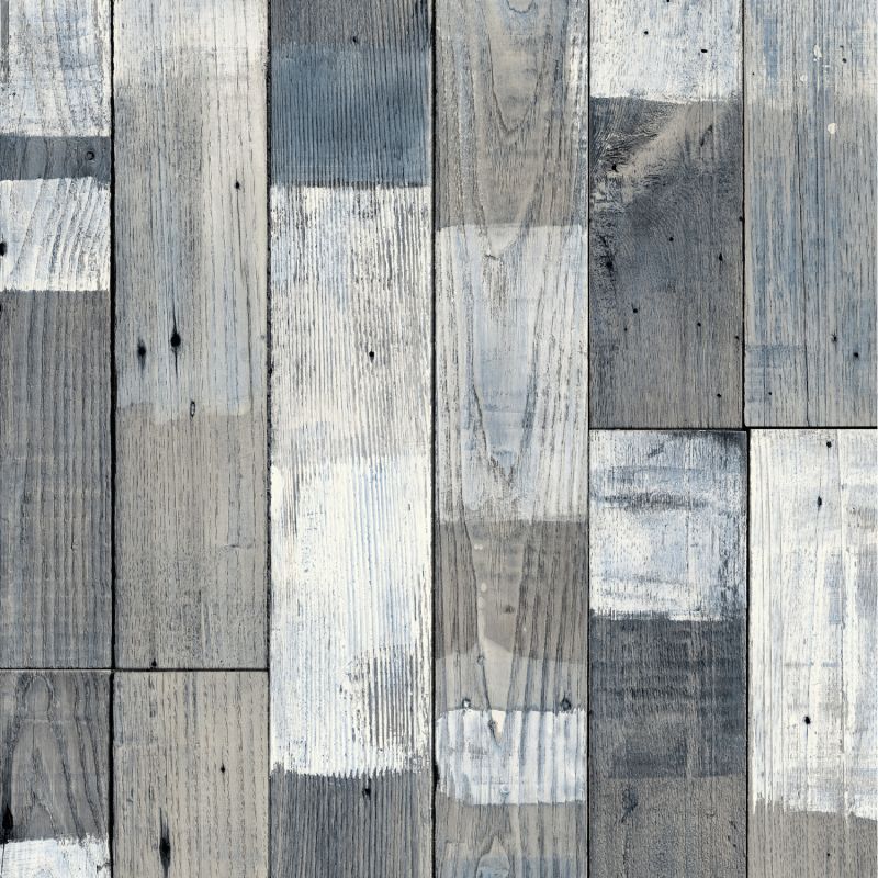 Sol Vinyle/PVC - 3m - parquet vintage gris clair et bleu BRERA 572 - Smart Bingo Rustic Wood par IVC