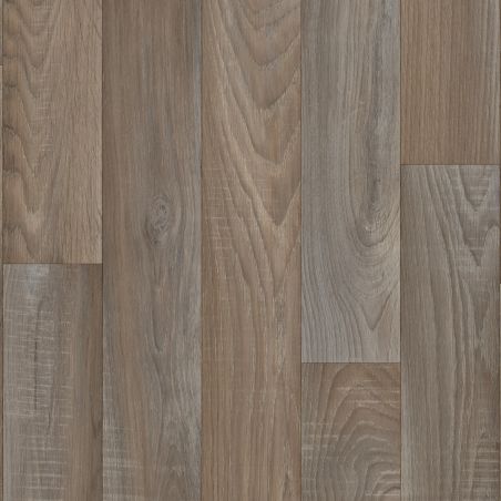 Sol Vinyle/PVC - 3m - parquet gris foncé et gris bleuté NOBLESSE 892 - Smart Atento par IVC