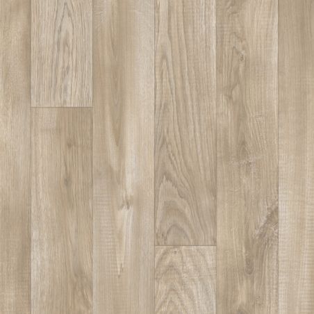 Sol Vinyle/PVC - 3m - parquet beige moyen et métallisé ALBA 532 - Smart Atento par IVC