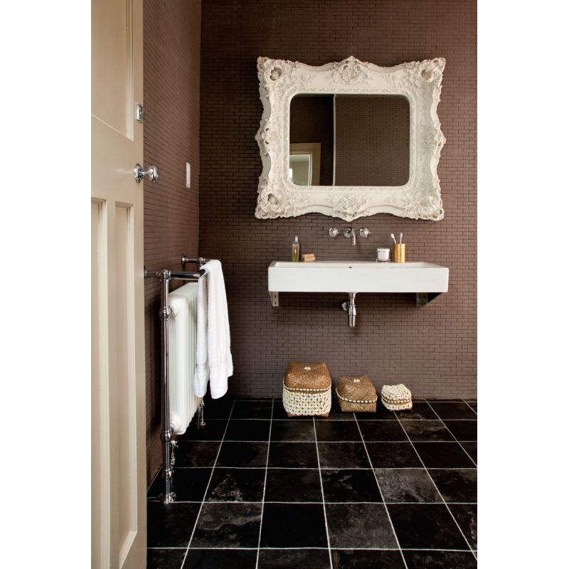 Sol Vinyle/PVC - 3m - carrelage noir et moiré INDIAN SLATE 599 - Smart Bingo par IVC