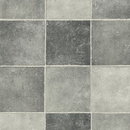 Sol Vinyle/PVC - 3m - carrelage gris clair et foncé POMPEI D 597 - Smart Bingo Stone par IVC Sol Vinyle/PVC - 3m - carrelage gris clair et foncé POMPEI D 597 - Smart Bingo Stone par IVC