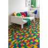 Sol Vinyle/PVC - 2m - tapis de jeux multicolore BLOCKS T87 - Smart Atento par IVC