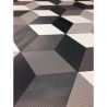 Sol Vinyle/PVC - 2m - cube 3D structuré noir et blanc CUBE 97 - Smart Atento par IVC