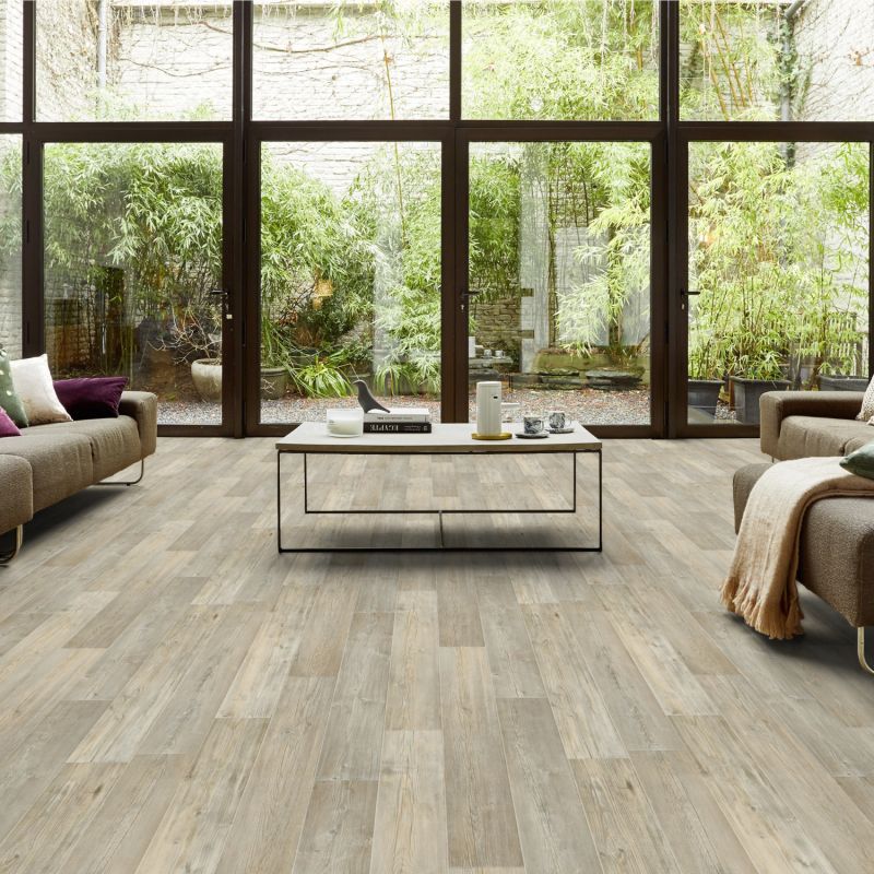 Sol Vinyle/PVC - 4m - parquet blanchi et cérusé MELEZE- Iconik Confort par Tarkett